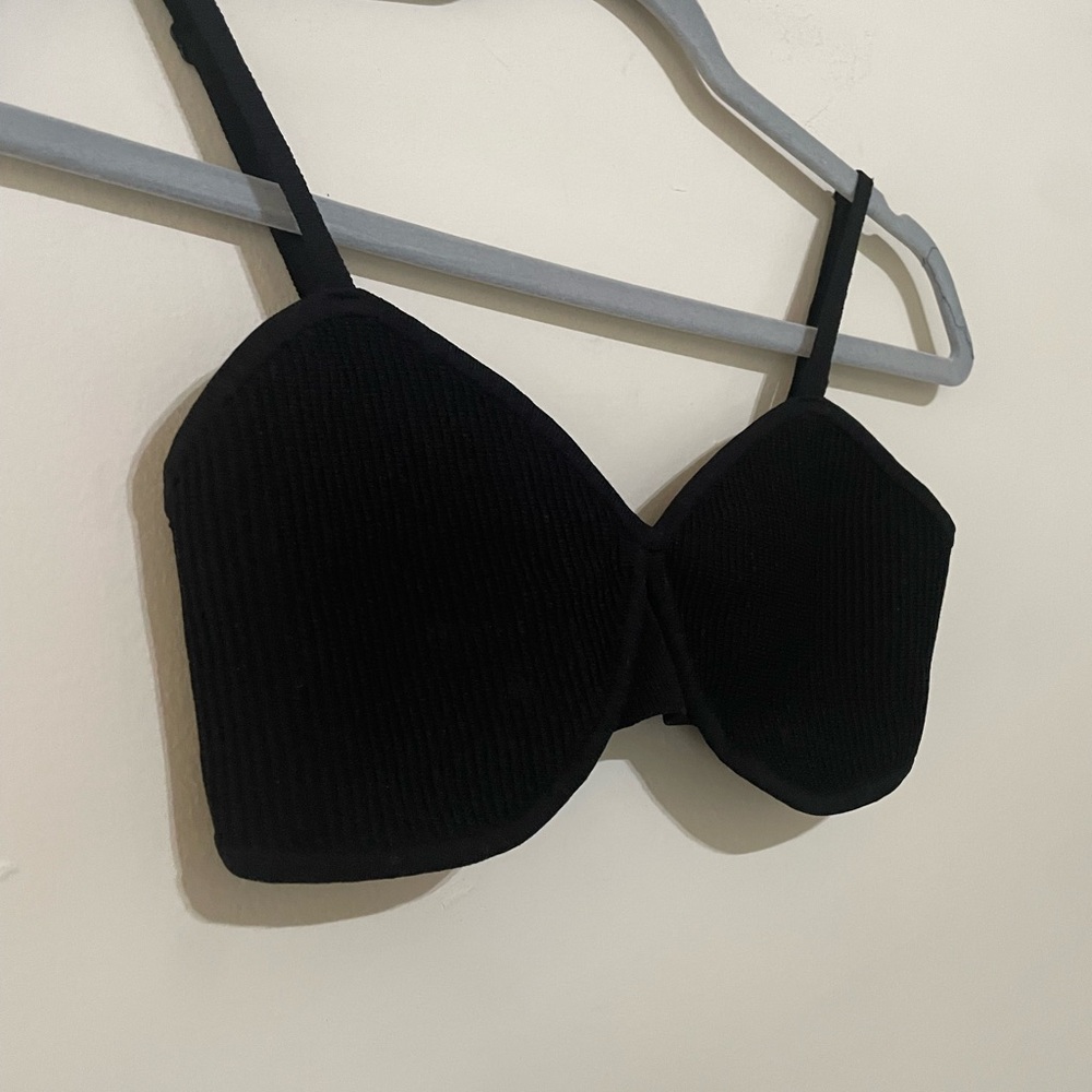 Babaton Ribbed Bralette - Light Gray - Picture 5 of 6